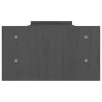 Monitorstandaard 100x27x15 cm massief grenenhout grijs - thumbnail