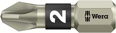 Wera 3855/1 TS PZ 2 X 25 MM 05071021001 Kruis-bit PZ 2 RVS D 6.3 1 stuk(s)