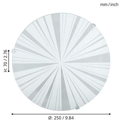 Eglo PlafondlampMars 1 24,5cm stripe wit - 89239