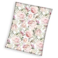 Bloemen fleece plaid - 130 x 170 cm - thumbnail