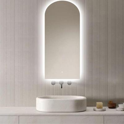 Loxa - Boog Badkamerspiegel Casablanca met led 45x100cm - Dimbaar - 3 Led standen - Condensvrij vlak - Duurzame kwaliteit - Anti Corrosie spiegel - Eenvoudige installatie