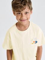 Jongensshirt met maxi motief op de achterkant ecru - thumbnail