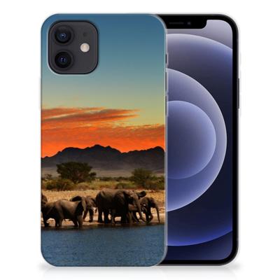 iPhone 12 | 12 Pro (6.1") | TPU Hoesje | Olifanten iPhone 12 | 12 Pro (6.1") | TPU Hoesje | Olifanten