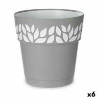 Zelfwaterende bloempot Stefanplast Cloe Grijs Plastic 25 x 25 x 25 cm (6 Stuks) - thumbnail