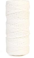 Bouhon macramétouw 200 g, ca.130 m, dikte: 2 mm, wit - thumbnail