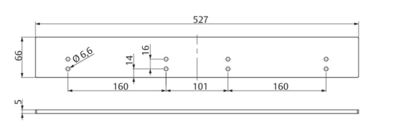 ASSA ABLOY DCA275 Montageplaat voor deurdranger DC700CM 5 mm | kleur zilver EV1. - A000301825