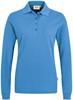 Hakro 215 Women's long-sleeved polo shirt MIKRALINAR® - Malibu Blue - S - thumbnail