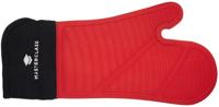 ovenwant 37 x 19 cm siliconen/katoen rood/zwart - thumbnail