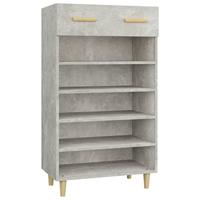 VidaXL Schoenenkast 60x35x105 cm bewerkt hout betongrijs - thumbnail