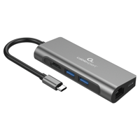 Gembird A-CM-COMBO5-05 USB Type-C 5-in-1 multi-port adapter (Hub + HDMI + PD + kaartlezer + LAN) - thumbnail
