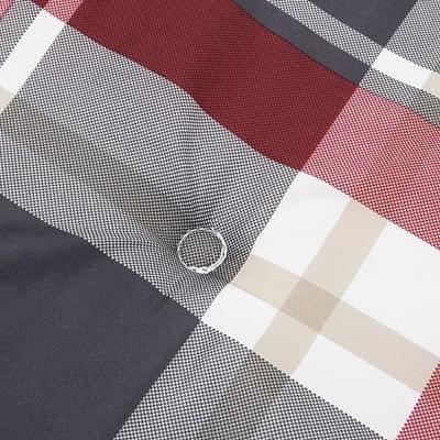 Tuinstoelkussens 4 st ruitpatroon 50x50x4 cm stof rood Tuinstoelkussens 4 st ruitpatroon 50x50x4 cm stof rood