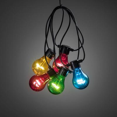 KonstSmide 1mPartylight lichtsnoer met 10 gekleurde lichtbronnen - 2396-500