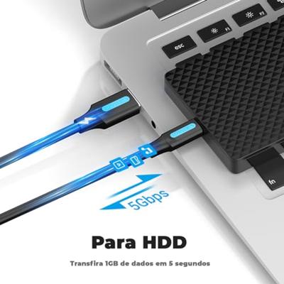 Vention COZBG USB A naar USB-C kabel, Zwart, 1,5 m