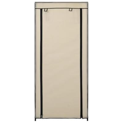VidaXL Schoenenkast met hoes 58x28x106 cm stof crème