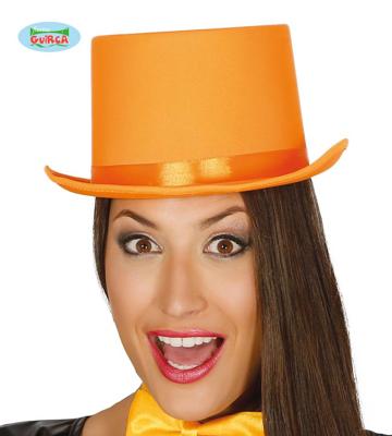 Hoge hoed oranje
