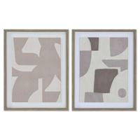 Canvas Home ESPRIT Beige Grijs Abstract Modern 40 x 3 x 50 cm (2 Stuks) - thumbnail