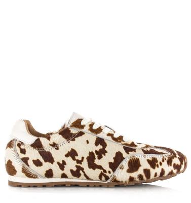 DWRS - SAVA cow hair on sneakers beige Leer Dames