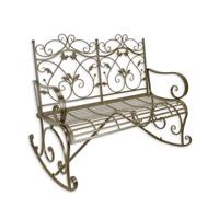 BRUIN IJZEREN TWEEZITS SCHOMMELBANK VOOR IN DE TUIN - thumbnail