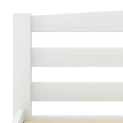 Bedframe massief grenenhout wit 180x200 cm