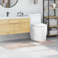 VidaXL Antislip badmat set 2 pcs crème pp - thumbnail
