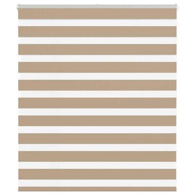 Zebra Blind 130x100 cm stofbreedte 125,9 cm polyester zandbruin