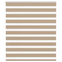 Zebra Blind 130x100 cm stofbreedte 125,9 cm polyester zandbruin - thumbnail