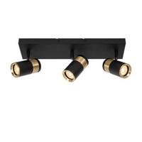 Lucide GORIK - Plafondspot - 3xGU10 - Zwart - thumbnail