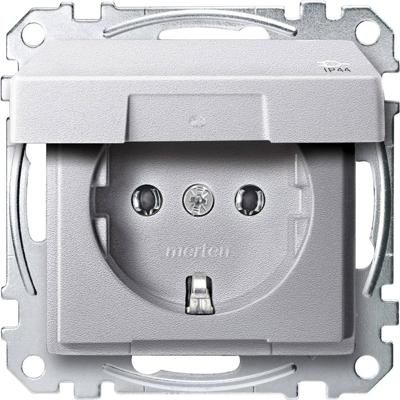 Merten MEG2314-0460 Wandcontactdoos System M Aluminium 1 stuk(s)
