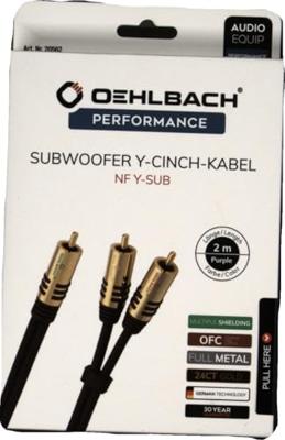 Oehlbach: NF Y-Sub 200 Subwooferkabel 2,0 meter - Rood - thumbnail
