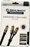 Oehlbach 20562 Cinch Audio Y-kabel [2x Cinch-stekker - 1x Cinch-stekker] 2.00 m Rood Vergulde steekcontacten - thumbnail