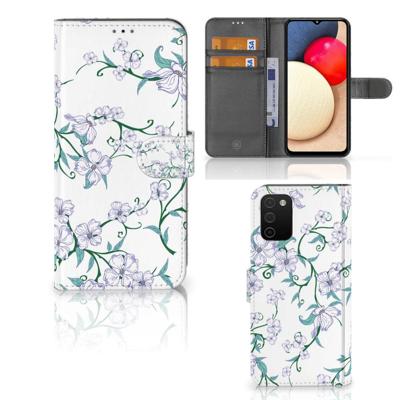 Samsung Galaxy A03s Uniek Hoesje Blossom White Samsung Galaxy A03s Uniek Hoesje Blossom White