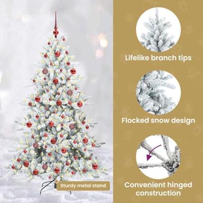 VidaXL Kunstmatige inklapbare kerstboom wit 180 cm pvc en staal VidaXL Kunstmatige inklapbare kerstboom wit 180 cm pvc en staal