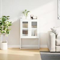 Hoge kast 68x39x107 cm staal wit - thumbnail