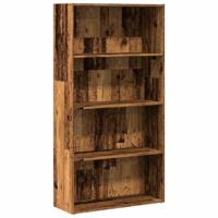 Boekenkast 80x30x152 cm bewerkt hout oud houtkleurig - thumbnail