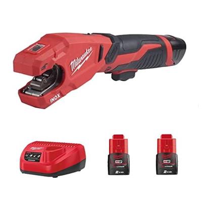 Milwaukee M12 PCSS-202C RAPTOR™ Accu Pijpsnijder RVS 12V 2.0Ah in Transportkoffer - 4933479242