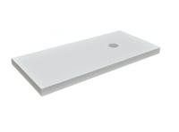 Wastafelblad Wiesbaden Rechthoek 100x46x5,5cm MDF Hoogglans Wit 1 Afvoergat - thumbnail