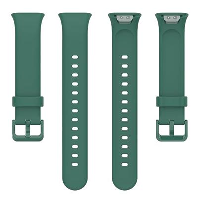 By Qubix - Siliconen sportbandje - Donkergroen - Compatible met Xiaomi Smart band 7 Pro - Compatible Xiaomi bandje