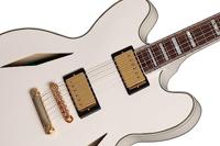 Epiphone Emily Wolfe White Wolfe Sheraton Aged Bone White semi-akoestische gitaar met EpiLite Case - thumbnail