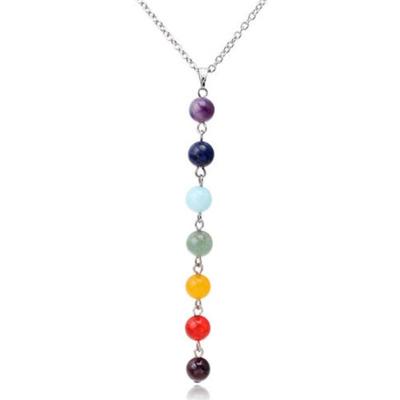 7 kleur natuurlijke steen kralen hanger ketting vrouwen yoga Reiki healing Balancing kettingen bedels sieraden