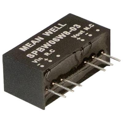 MEAN WELL SPBW06W8-12 DC/DC-converter 12 V 0.500 A 6 W Inhoud 1 stuk(s)