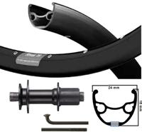 Kgs achterwiel 28 inch (622) rival zwart cassette holle as 8-10v disc - thumbnail