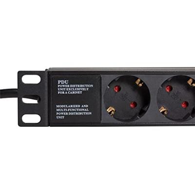 LogiLink PDU9C03 9AC-uitgang(en) 230V 2m Zwart Overspanningsbeveiliging