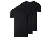 esmara Men Set van 3 heren T-shirts (ronde hals, Zwart, M) - thumbnail