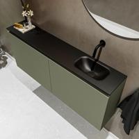 MONDIAZ TURE 120cm toiletmeubel army. EDEN wastafel urban rechts geen kraangat - thumbnail