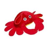 LG Imports knuffel krab 15 cm pluche rood - thumbnail
