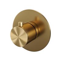 Gold Edition inbouwthermostaat met goud geborstelde PVD in- en afbouwdelen - thumbnail
