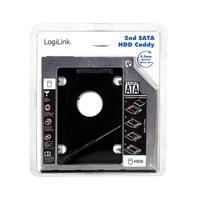 LogiLink AD0017 HDD-/SSD-behuizing 2.5 Zwart, Metallic storage drive enclosure - thumbnail