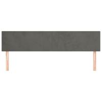 Hoofdborden 2 st 100x5x78/88 cm fluweel donkergrijs - thumbnail