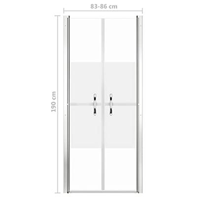 Douchedeur 86x190 cm ESG halfmat - thumbnail