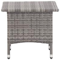 VidaXL Theetafel 50x50x47 cm poly rattan grijs - thumbnail